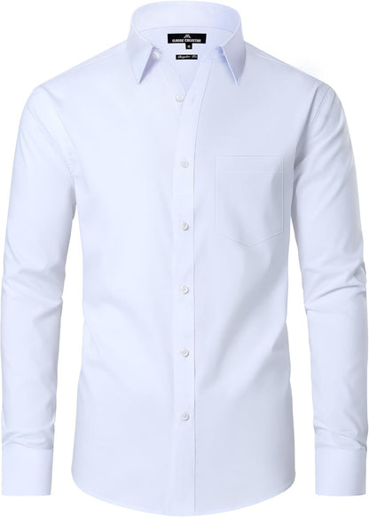 Clearance sale! Men's Plaid Button Down Shirts Cotton Long Sleeve Dress Shirts Regular Fit Gingham Shirts