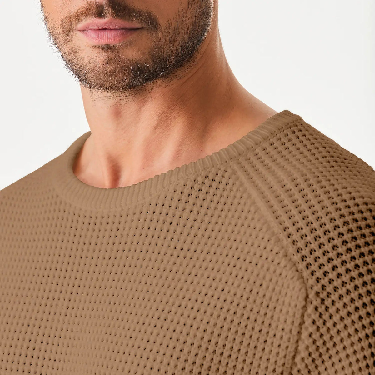 🔥 BESTSELLER | 8PCS $24.63 | Men’s Waffle Knit Crewneck Sweater